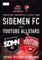 Sidemen FC Vs. YouTube Allstars Sticker Book (Pizza Hut)